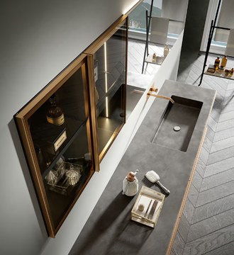 REA 006 - Wall-mounted vanity unit with drawers by Edoné by Agorà - view 3